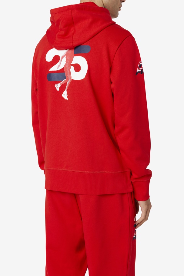 Fila UK Grant Hill Lazarus Hoodie Red