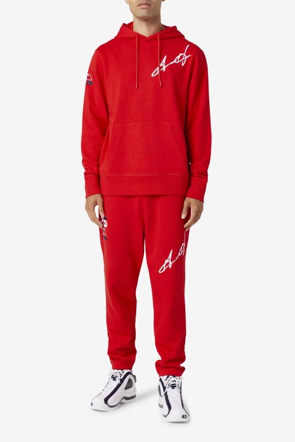 Fila UK Grant Hill Lazarus Hoodie Red