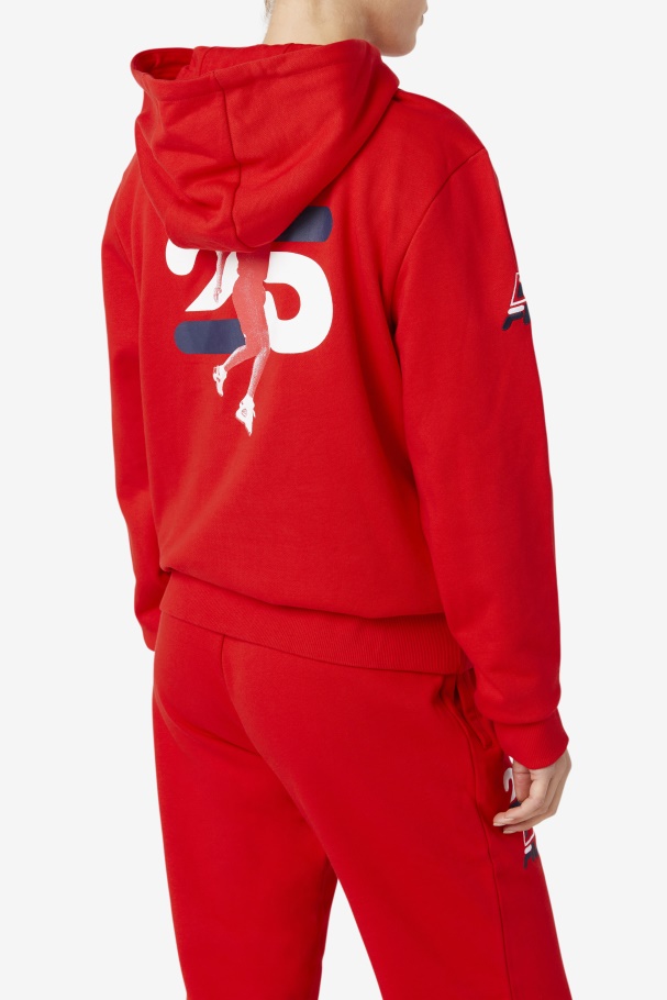 Fila UK Grant Hill Lazarus Hoodie Red