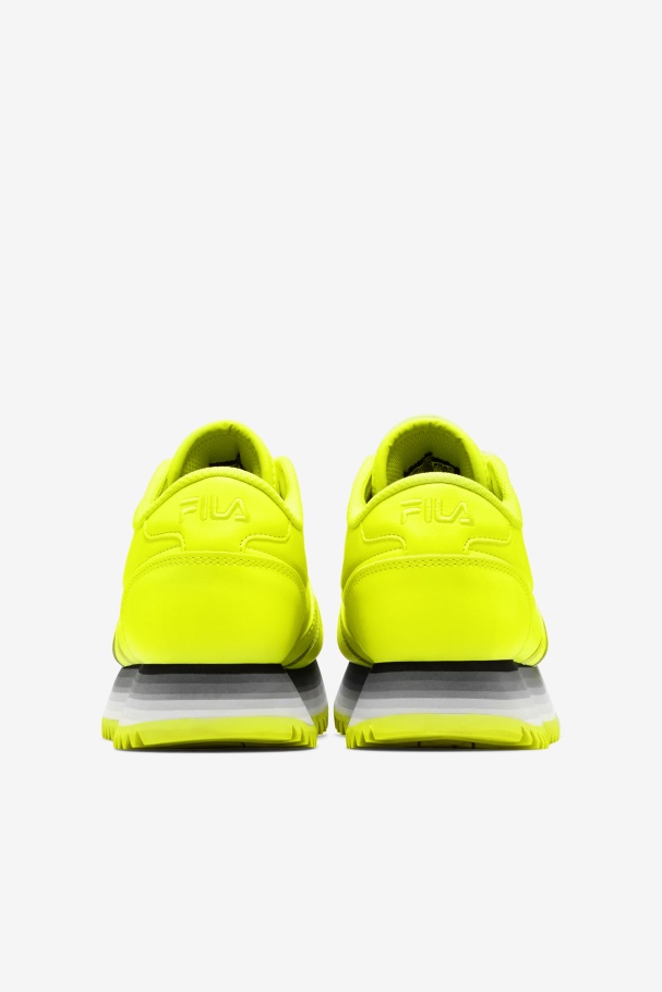 Women\'s Orbit Stripe Fila UK Yellow/Black/Brilliant White