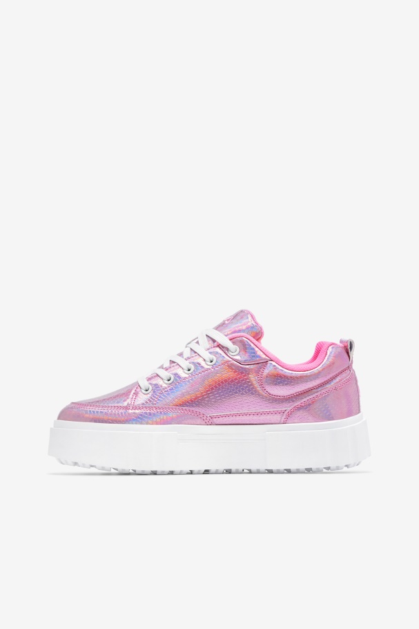 Cotton Candy/White Fila UK Women\'s Sandblast Iridescent Snake