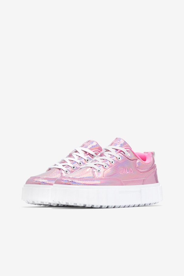 Cotton Candy/White Fila UK Women\'s Sandblast Iridescent Snake