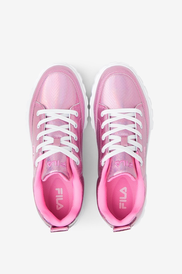 Cotton Candy/White Fila UK Women\'s Sandblast Iridescent Snake