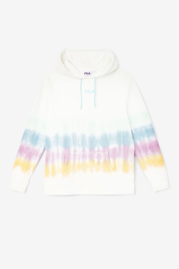 Aerolynn Tie Dye Hoodie White Tie Dye Fila UK