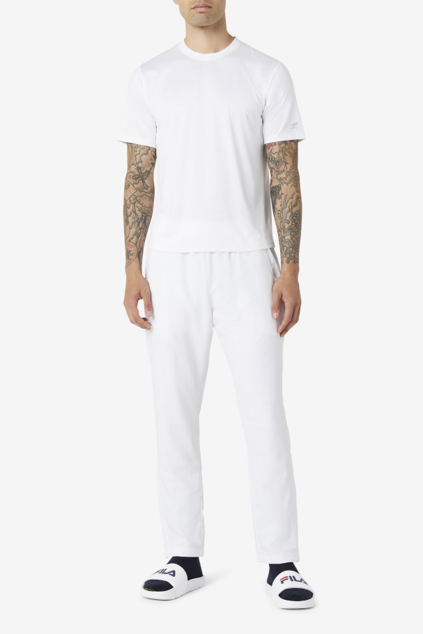 White Pickleball Scallop Hem Crew Fila UK