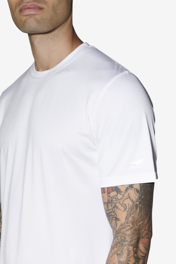 White Pickleball Scallop Hem Crew Fila UK