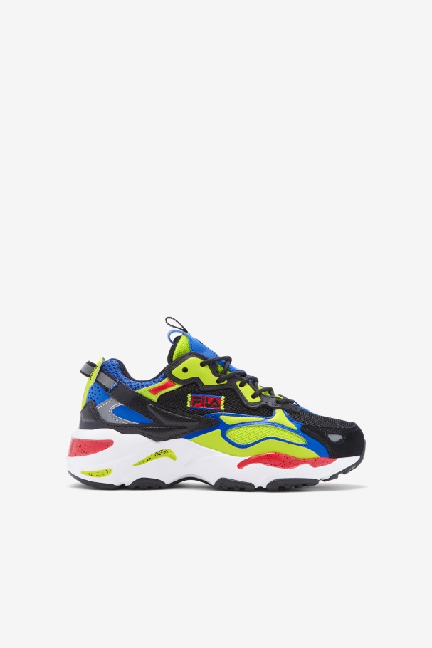 Fila UK Big Kids' Ray Tracer Apex Black/Blue/Red