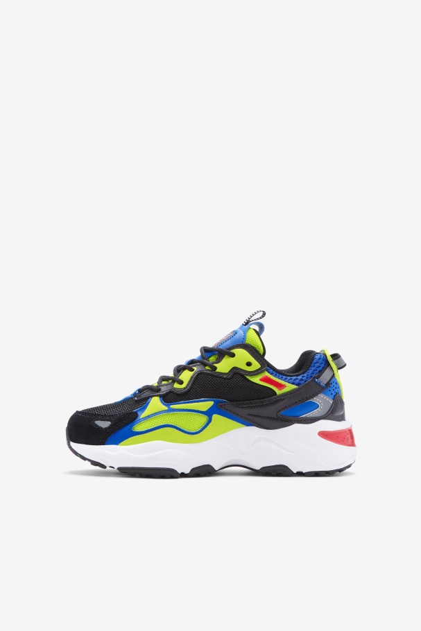 Fila UK Big Kids\' Ray Tracer Apex Black/Blue/Red