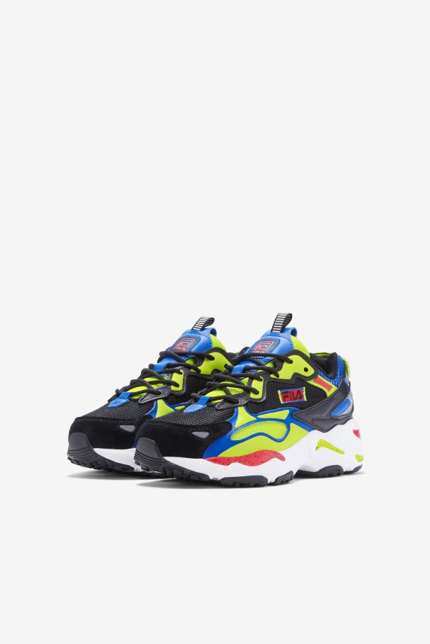 Fila UK Big Kids\' Ray Tracer Apex Black/Blue/Red
