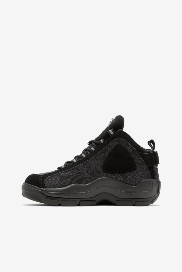 Black Women\'s Grant Hill 2 Floral Jacquard Fila UK