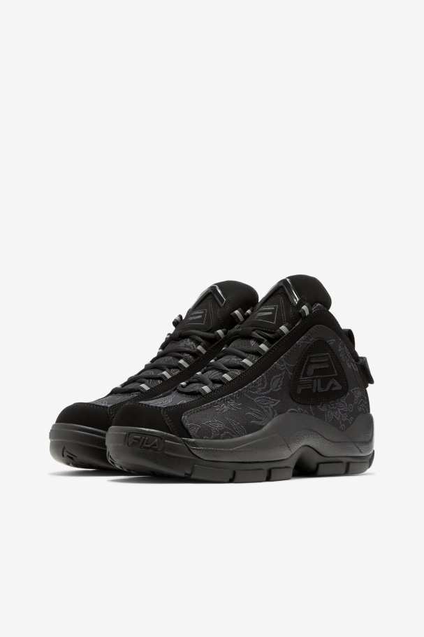 Black Women\'s Grant Hill 2 Floral Jacquard Fila UK