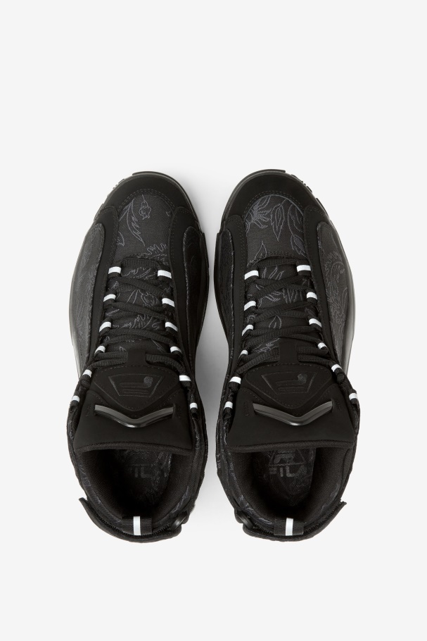 Black Women\'s Grant Hill 2 Floral Jacquard Fila UK