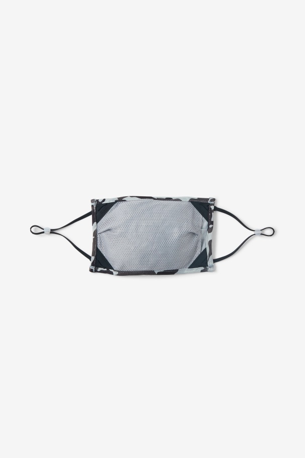 Adjustable Face Mask Black/Grey Camo Fila UK