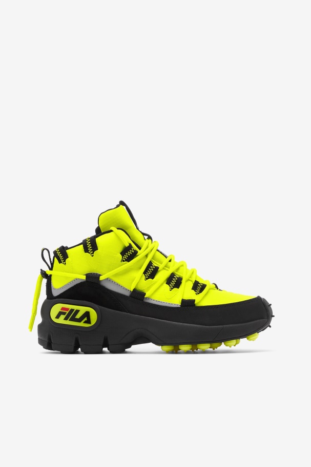 Yellow/Black/Red Women\'s Grant Hill 1 x Trailpacer Fila UK