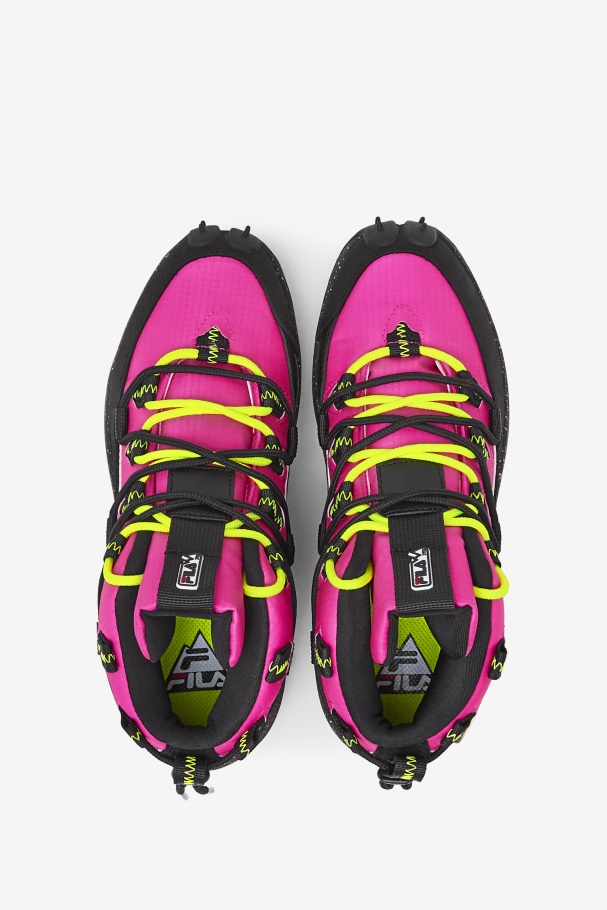 Women\'s Grant Hill 1 x Trailpacer Pink Glow/Black/Yellow Fila UK