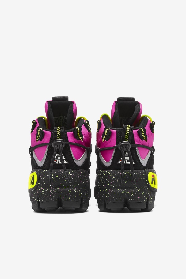 Women\'s Grant Hill 1 x Trailpacer Pink Glow/Black/Yellow Fila UK
