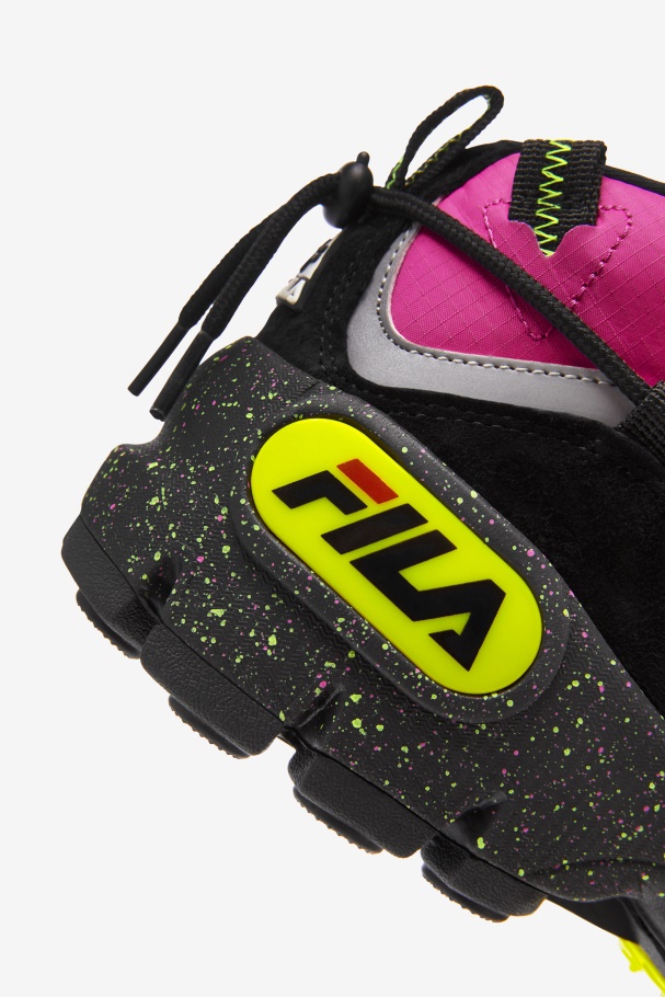 Women\'s Grant Hill 1 x Trailpacer Pink Glow/Black/Yellow Fila UK
