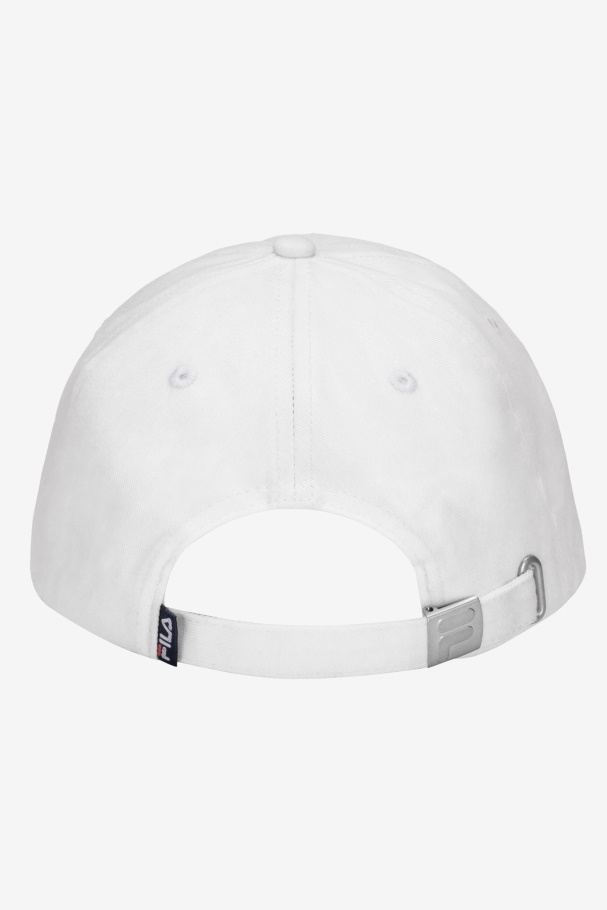 White Fila UK Embroidered Logo Baseball Hat