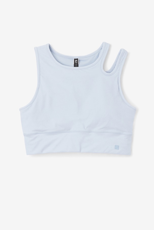 Uplift Slice Crop Bra Top Fila UK Blue Fog