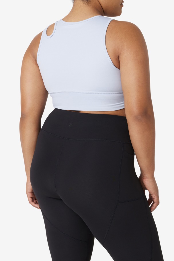 Uplift Slice Crop Bra Top Fila UK Blue Fog