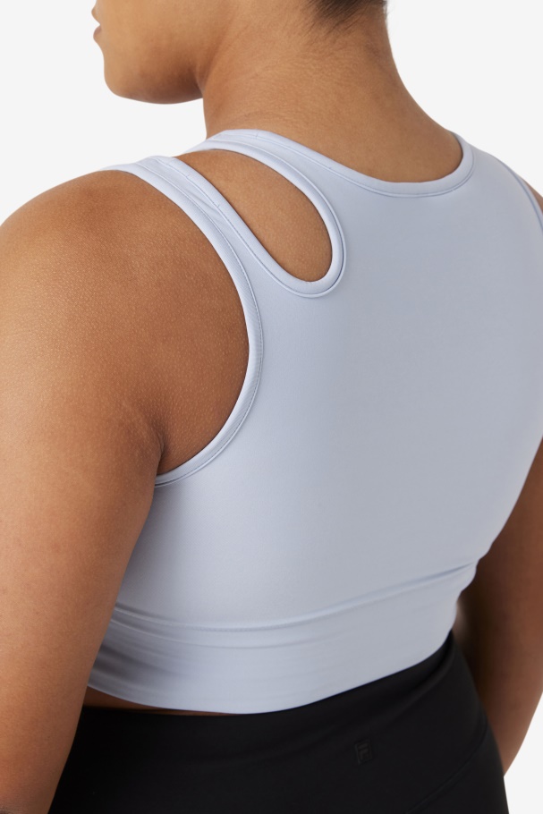 Uplift Slice Crop Bra Top Fila UK Blue Fog
