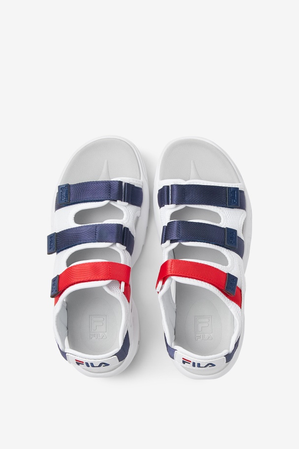 Fila UK Men\'s Disruptor Sandal White/Navy/Red