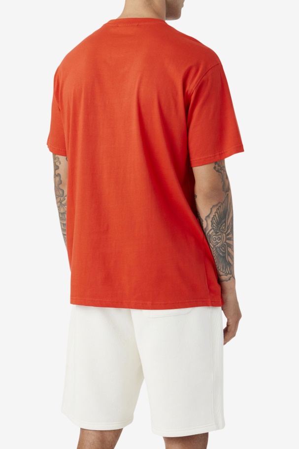 Fiery Red/White Cody Tee Fila UK