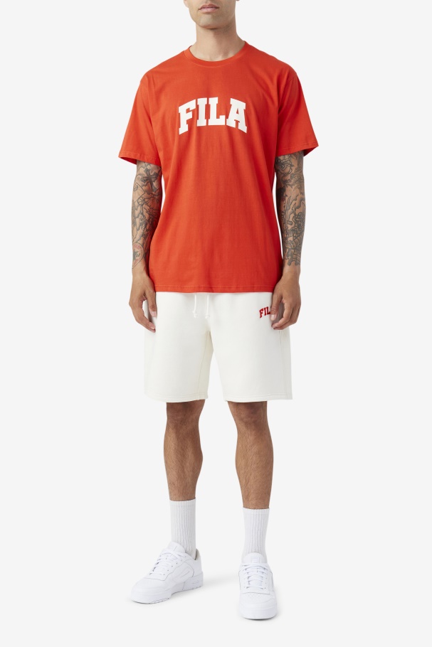 Fiery Red/White Cody Tee Fila UK