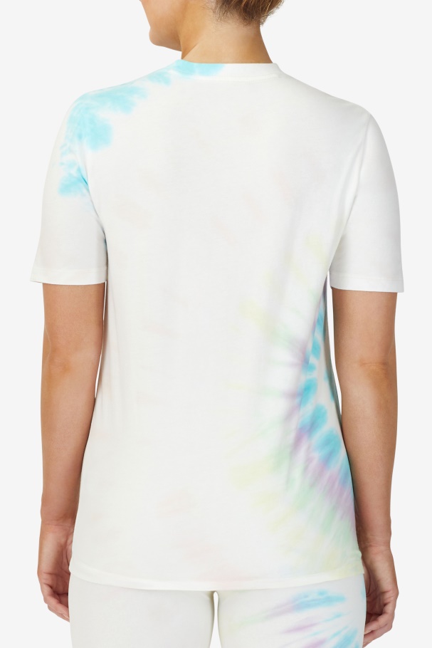 Double Cream Tie Dye Fila UK Alivia Tie Dye Tee