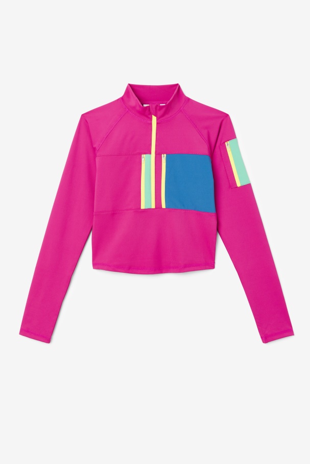 Festival Fuchsia Fila UK Teaganne Performance Half Zip