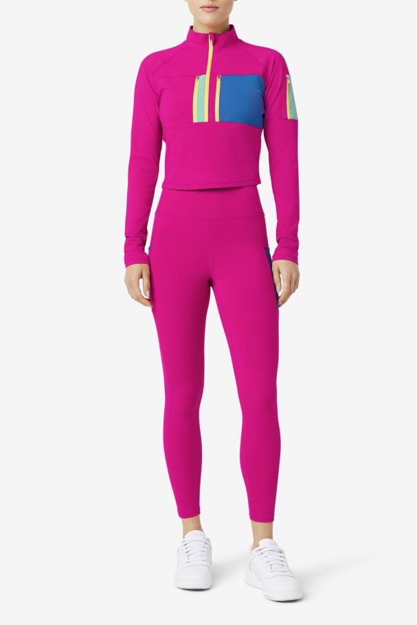 Festival Fuchsia Fila UK Teaganne Performance Half Zip