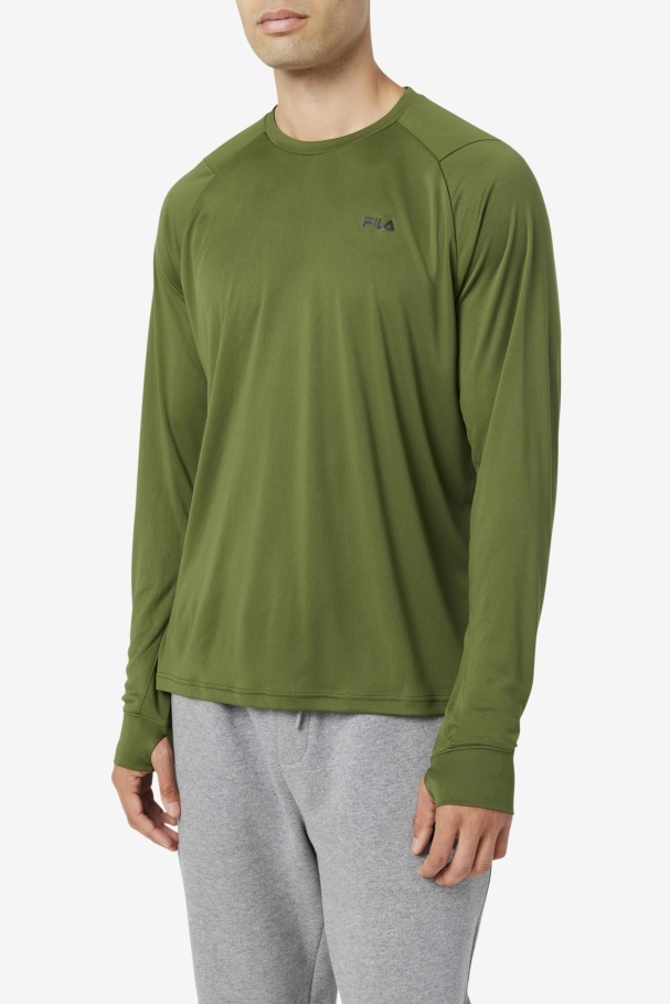 Jazam Long Sleeve Crew Chive/Black Fila UK