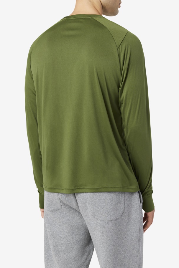 Jazam Long Sleeve Crew Chive/Black Fila UK