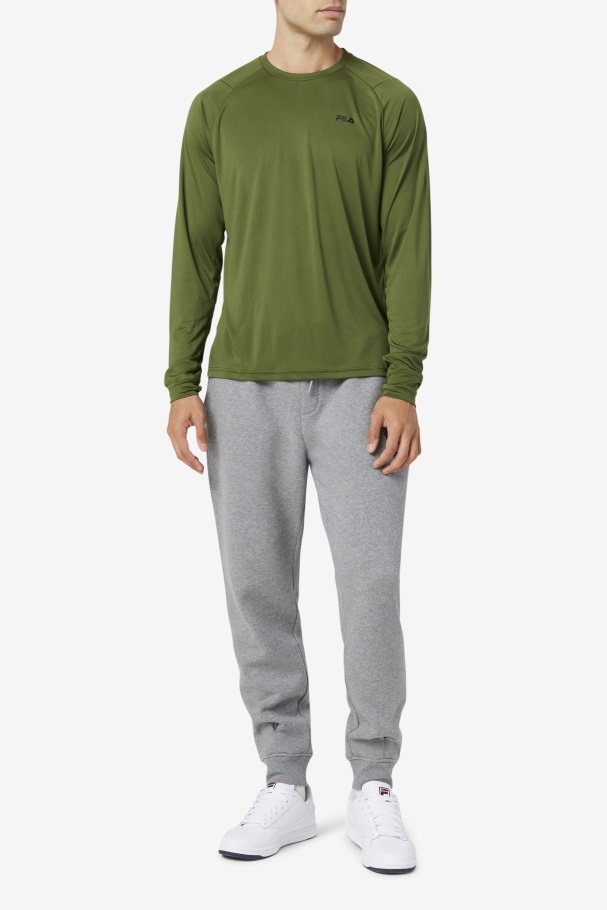 Jazam Long Sleeve Crew Chive/Black Fila UK