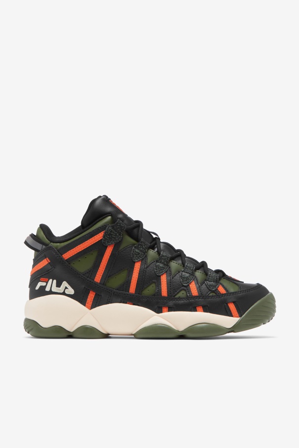 Chive/Ecru/Black Fila UK Men's Stackhouse Spaghetti
