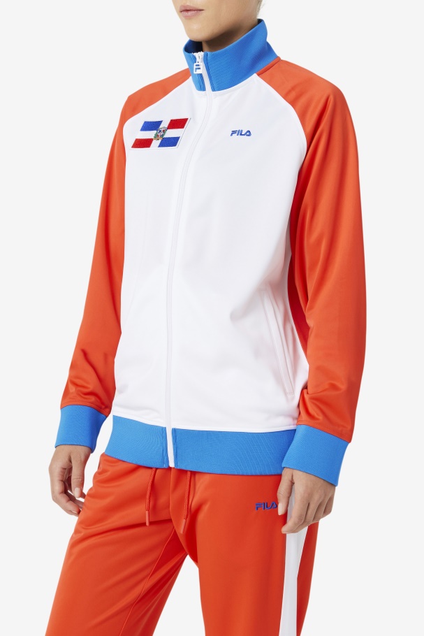 Dominican Republic Track Jacket Fila UK Fiery Red/White/Blue