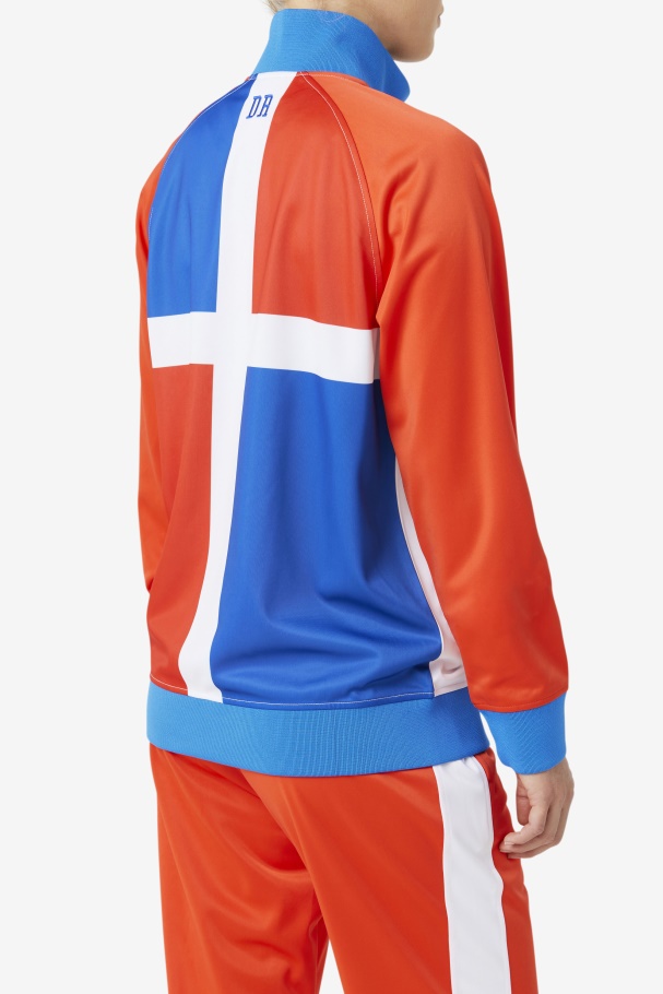 Dominican Republic Track Jacket Fila UK Fiery Red/White/Blue