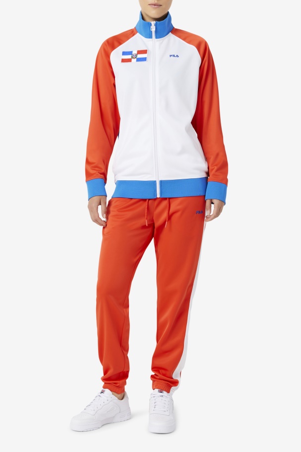 Dominican Republic Track Jacket Fila UK Fiery Red/White/Blue