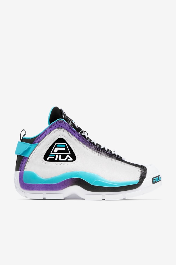White/Blue/Purple Fila UK Men's Grant Hill 2