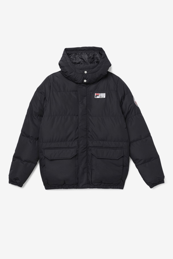 Otler Puffer Jacket Fila UK Black