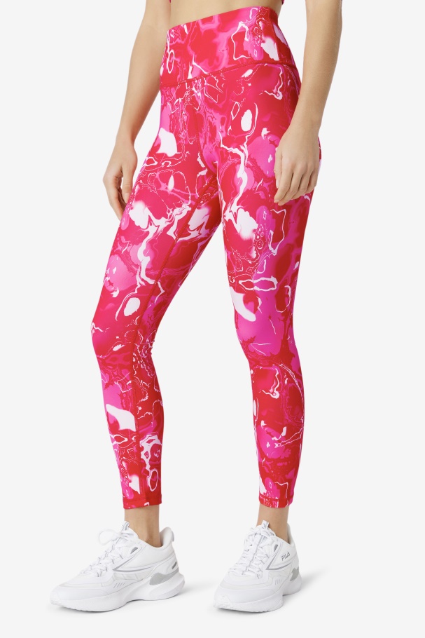 Fila UK Forza Sleek 7/8 Leggings Pink Marble
