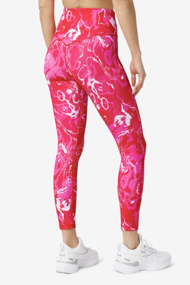 Fila UK Forza Sleek 7/8 Leggings Pink Marble