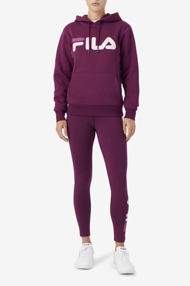 Lucy Hoodie Fila UK Grape Wine/Potpourri/Rouge