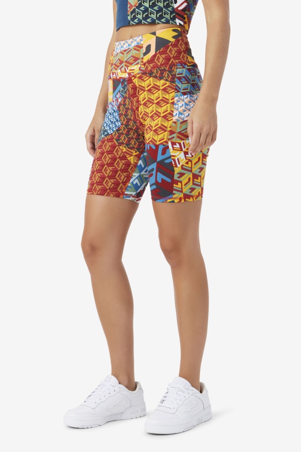 Ocean/Yellow/Whitee Elowen Bike Short Fila UK