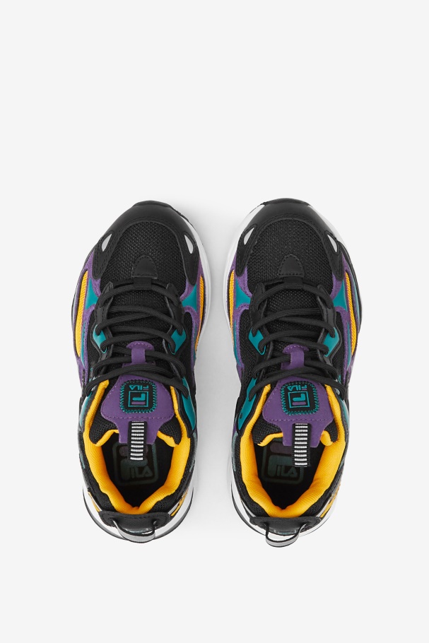 Black/Purple/White Little Kids\' Ray tracer Apex Fila UK