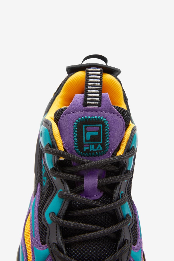 Black/Purple/White Little Kids\' Ray tracer Apex Fila UK