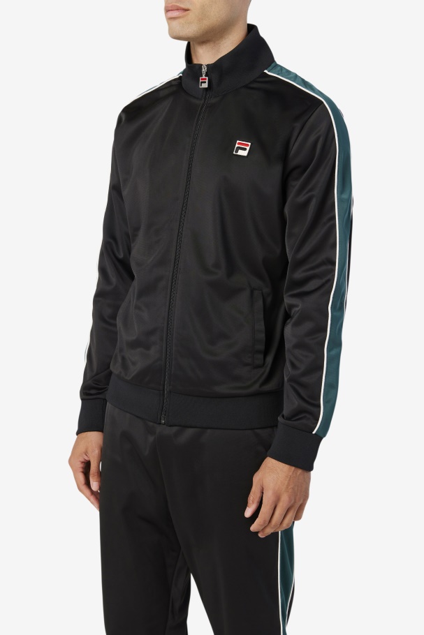 Black/June Bug/White Fila UK Wicks Track Jacket