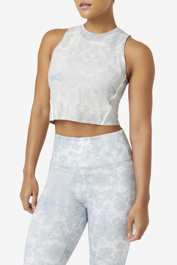 Fila UK Highrise/White Uplift Athletic Crop Top