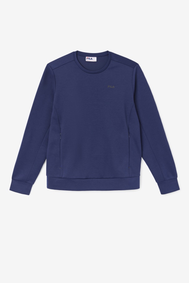 Navy/Black Fila UK Emry Crew