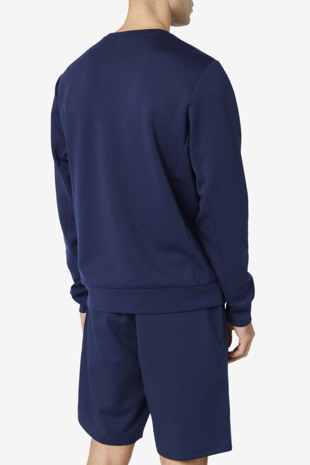 Navy/Black Fila UK Emry Crew